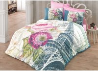 Постельное белье ранфорс Cotton Box - Floral Eifyl Murdum (Турция), евро